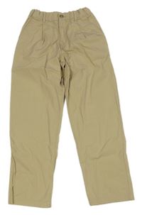 Béžové plátěné kalhoty H&M