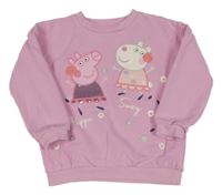 Ružová mikina s Peppa Pig a flitrami