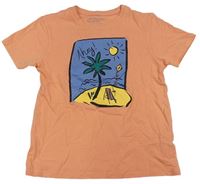 Marhuľové tričko s palmou zn. Primark