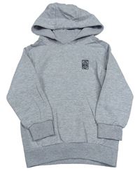 Sivá melírovaná mikina so zeměkoulemi a kapucňou Matalan