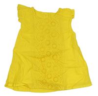 Hořčicová halenka s madeirou a volánky Matalan