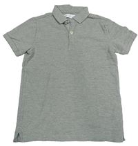 Šedé melírované polo tričko Zara