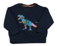 Tmavomodrá mikina s dinosaurom zn. M&S