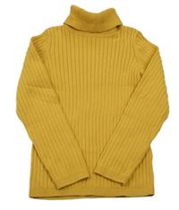 Okrový rebrovaný svetrový rolák George