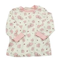 Smetanové pyžamové triko s veverkami