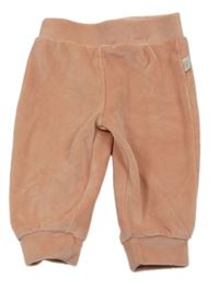 Růžové plyšové tepláky