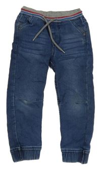 Modré teplákové cuff rifle s úpletovým pasom Lupilu