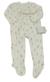 Nové - Smetanový overal s králíky a mrkvemi George