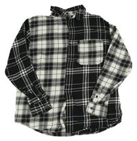 Černo-bílá kostkovaná košile H&M
