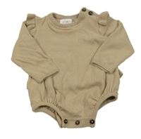 Hnedé pletené body s volánikmi F&F