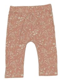 Ružové kvetované legíny George