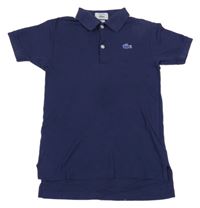 Tmavomodré polo tričko s nášivkou Lacoste