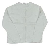 Biely ľahký prepínaci sveter s flitrami Kiki&Koko