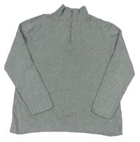 Sivý sveter so zipsom Zara