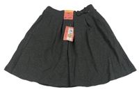 Tmavosivá tepláková kolová sukňa M&S