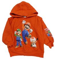 Červená mikina s Mariem a kapucňou H&M