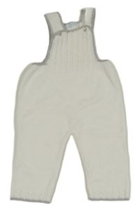 Bílé pletené laclové kalhoty 