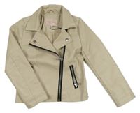 Nové - svetlobéžový koženkový krivák only