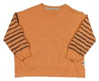 Oranžová mikina s pruhmi George