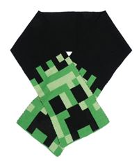 Černo-zelená pletená šála s Minecraft PRIMARK