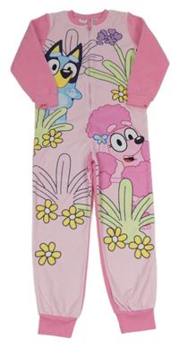 Růžový fleecový overal s Bluey!