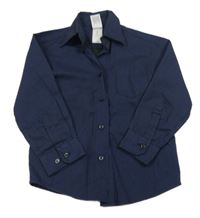 Tmavomodro-černá pruhovaná košile C&A