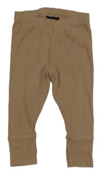 Hnedé ľahké rebrované tepláky H&M