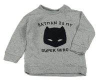 Sivá melírovaná mikina s Batmanem George