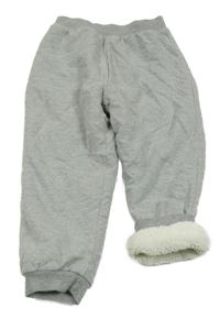 Šedé melírované zateplené tepláky lupilu