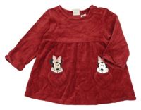 Rubínové sametové šaty s Minnie H&M