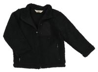 Černá huňatá propínací mikina F&F