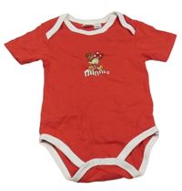 Červené body s Minnie a bílým lemem Disney