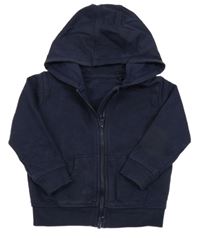 Tmavomodrá prepínaci mikina s kapucňou George