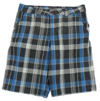 Modro-šedé kostkované chino plátěné kraťasy Billabong