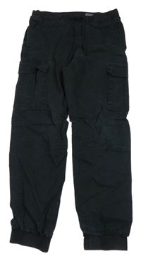 Čierne cuff rifle s úpletovým pasom H&M