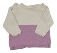 Smetanovo-lila sveter s volánikmi H&M