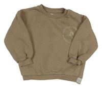 Hnedá mikina s potlačou a nápismi F&F