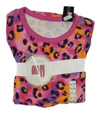 Nové - Růžovo-oranžové pyžamo s leopardím vzorem Dunnes