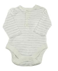 Bielo-sivé pruhované rebrované body George