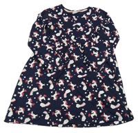 Tmavomodré šaty s duhami a jednorožci Kiki&Koko