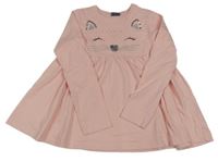 Ružová tunika s ňufáčikom  a flitrami