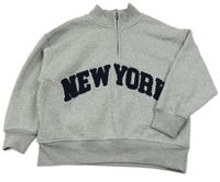 Šedá mikina s nápisem Zara