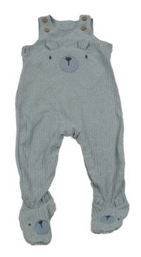 Šedé žebrované dupačky s ňufáčikom  George