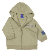 Béžová prepínaci mikina s nápisom a kapucňou Jasper Conran