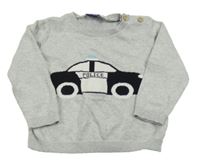 Svetlosivý sveter s autom Lupilu