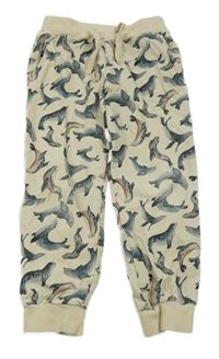 Béžové tepláky s tuleňmi Name it