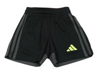 Černo-šedé sportovní kraťasy s logem Adidas