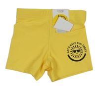 Nové - Žluté nohavičkové plavky se smajlíkem George