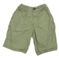 Khaki plátenné chino kraťasy H&M