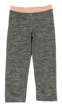 Sivo-ružové melírované športové crop legíny H&M